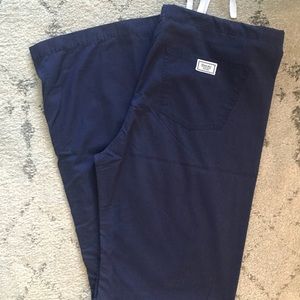 Blue Sky Scrubs Navy Blue Simple Pants XS Tall